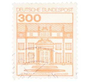 Почтовая марка 300 пфеннигов 1977 года Западная Германия (ФРГ) «Крепости — Замок Марксбург»