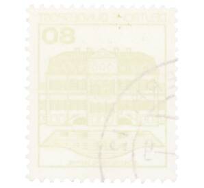 Почтовая марка 80 пфеннигов 1982 года Западная Германия (ФРГ) «Крепости — Замок Вильгельмсталь»