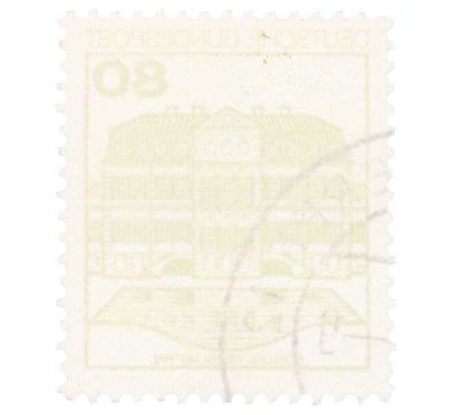 Почтовая марка 80 пфеннигов 1982 года Западная Германия (ФРГ) «Крепости — Замок Вильгельмсталь» (Артикул: K12-73388) — Фото №2