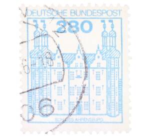 Почтовая марка 280 пфеннигов 1977 года Западная Германия (ФРГ) «Крепости — Замок Аренсбург»