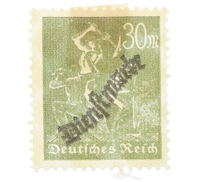 Почтовая марка 30 марок 1923 года Германия «Шахтеры» (Со змеевидной надпечаткой) (Артикул: K12-73454) — Фото №1