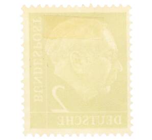 Почтовая марка 2 пфеннига 1954 года Западная Германия (ФРГ) «Теодор Хойс»