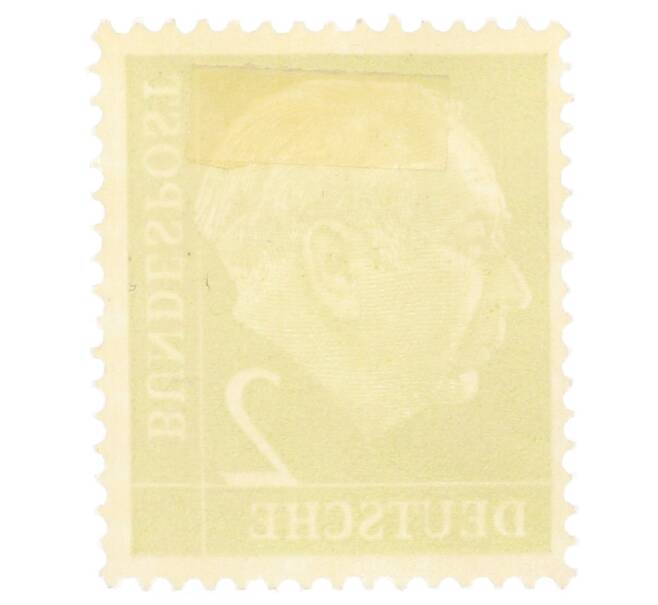 Почтовая марка 2 пфеннига 1954 года Западная Германия (ФРГ) «Теодор Хойс» (Артикул: K12-73481) — Фото №2