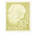 Почтовая марка 70 пфеннигов 1954 года Западная Германия (ФРГ) «Теодор Хойс» (Артикул: K12-73482) — Фото №1