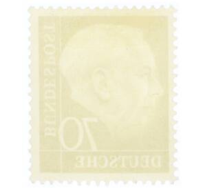 Почтовая марка 70 пфеннигов 1954 года Западная Германия (ФРГ) «Теодор Хойс»