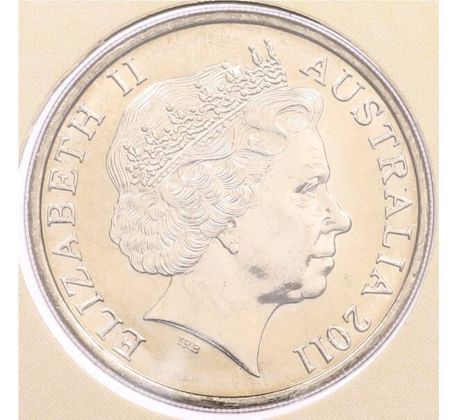 Монета 20 центов 2011 года Австралия «10 лет Международному году волонтеров» (в конверте с маркой) (Артикул: M2-91373) — Фото №2