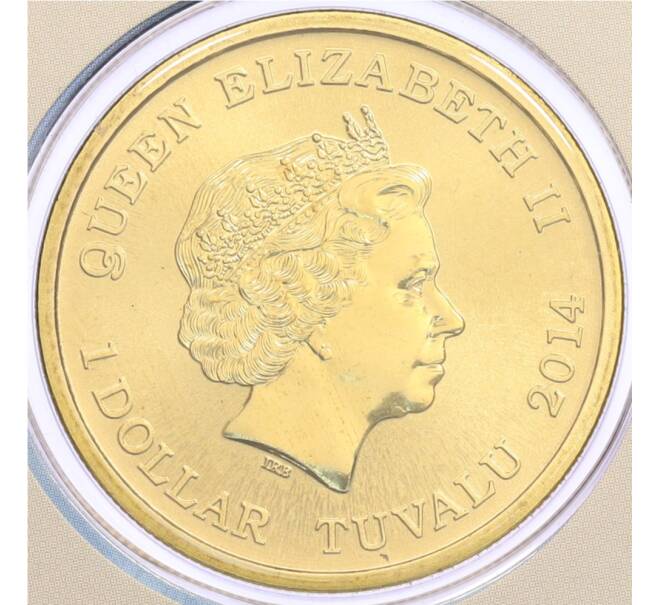 Монета 1 доллар 2014 года Тувалу «100 лет Первой воздушной почте» (в конверте с маркой) (Артикул: M2-91376) — Фото №2
