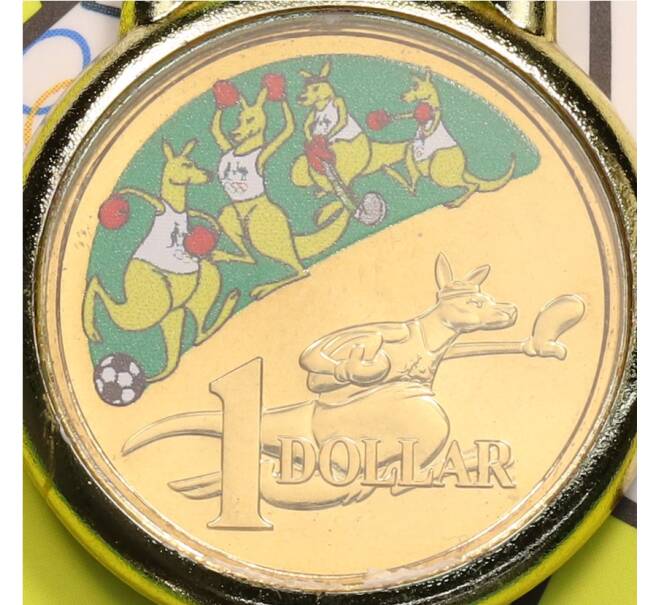 Монета 1 доллар 2016 года Австралия «XXXI летние Олимпийские Игры Рио-де-Жанейро 2016 года» (зеленый блистер) (Артикул: M2-91378) — Фото №1