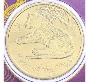 1 доллар 2010 года Австралия «Китайский гороскоп — Год тигра» (в конверте с марками) — Фото №1