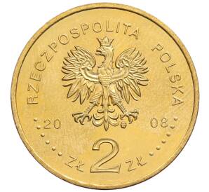2 злотых 2008 года Польша «400 лет польским поселениям в Северной Америке» — Фото №2