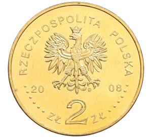 2 злотых 2008 года Польша «400 лет польским поселениям в Северной Америке» — Фото №2