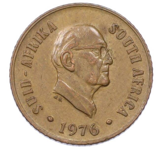 Монета 1 цент 1976 года ЮАР «Окончание президентства Якобуса Йоханнеса Фуше» (Артикул: T11-29896) — Фото №1