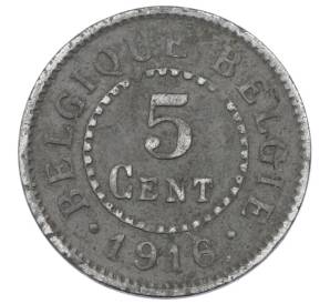 5 сантимов 1916 года Бельгия — Фото №1