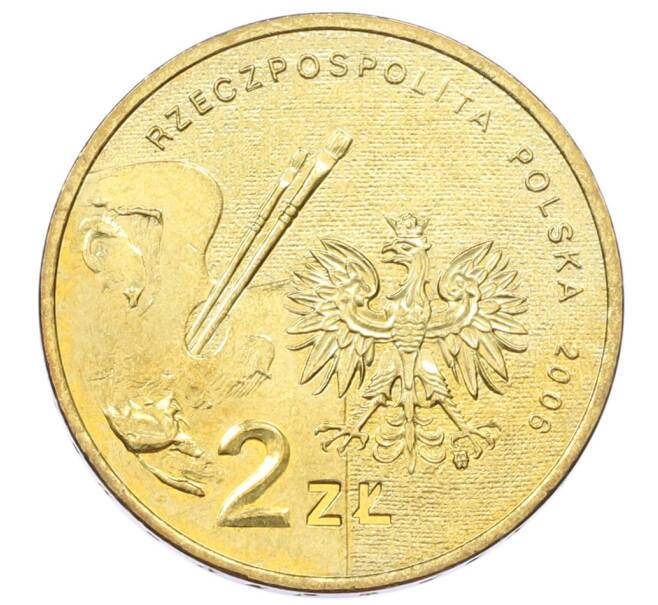 Монета 2 злотых 2006 года Польша «Художники Польши 19-20 века — Александр Герымский» (Артикул: K10-10271) — Фото №2