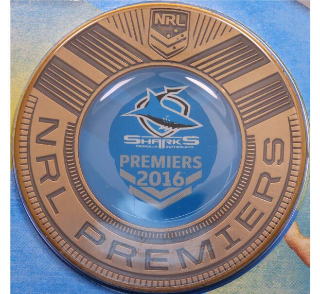 Памятная медаль 2016 года Австралия «Кроналла-Сазерленд Шаркс» (в конверте с маркой) (Артикул: H2-1268) — Фото №1