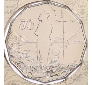 50 центов 2014 года Австралия «Австралия в войне — Галлиполи» (в конверте с маркой) — Фото №1