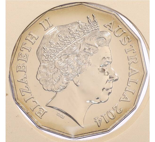 Монета 50 центов 2014 года Австралия «Австралия в войне — Галлиполи» (в конверте с маркой) (Артикул: M2-91396) — Фото №2