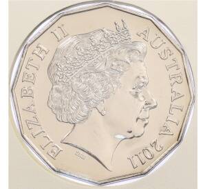 50 центов 2011 года Австралия «Свадьба принца Уильяма и Кэтрин Миддлтон» (в конверте с марками) — Фото №2