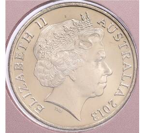 20 центов 2013 года Австралия «100 лет Канберре» (в конверте с марками) — Фото №2