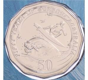 50 центов 2013 года Австралия «50 лет австралийскому серфингу» (в конверте с маркой) — Фото №1