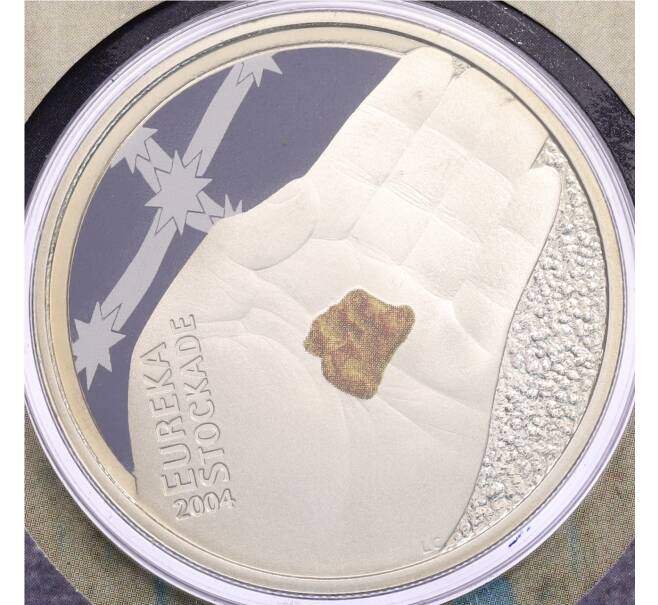 Монета 5 долларов 2004 года Австралия «150 лет Эврикскому восстанию» (в конверте с марками) (Артикул: M2-91407) — Фото №1