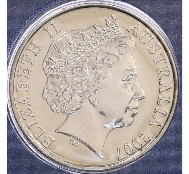 Монета 20 центов 2007 года Австралия «Год пляжных спасателей» (в конверте с маркой) (Артикул: M2-91409) — Фото №2