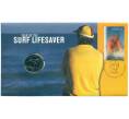 Монета 20 центов 2007 года Австралия «Год пляжных спасателей» (в конверте с маркой) (Артикул: M2-91409)