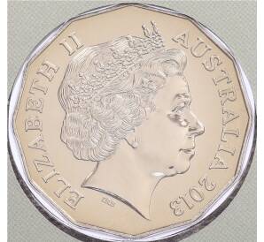 50 центов 2013 года Австралия «100 лет маркам Содружества» (в конверте с маркой) — Фото №2