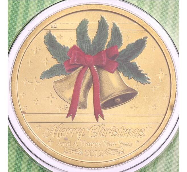 Монета 1 доллар 2012 года Австралия «Счастливого Рождества» (в конверте с маркой) (Артикул: M2-91420) — Фото №1