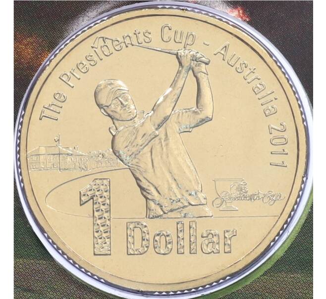 Монета 1 доллар 2011 года Австралия «Президентский Кубок — Австралия 2011» (в конверте с маркой) (Артикул: M2-91421) — Фото №1
