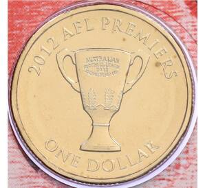 1 доллар 2012 года Австралия «Австралийская футбольная лига 2012» (в конверте с маркой) — Фото №1