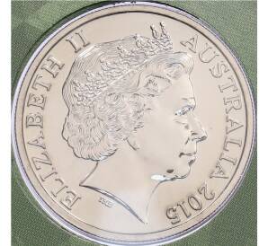 20 центов 2015 года Австралия «Чемпионат мира по крикету 2015» (в конверте с маркой) — Фото №2