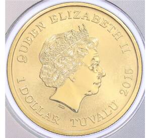 1 доллар 2015 года Тувалу «Любовь витает в воздухе» (в конверте с маркой) — Фото №2