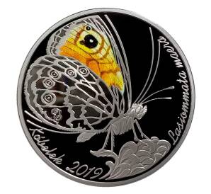 200 тенге 2019 года Казахстан «Флора и фауна Казахстана — Буроглазка большая» (в подарочной коробке) — Фото №1