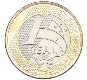 1 реал 2025 года Бразилия «60 лет Центральному банку» — Фото №2