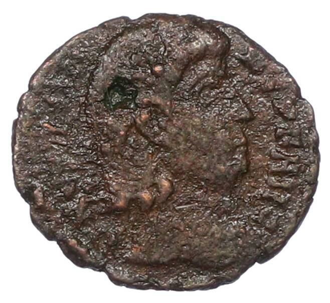 Монета AE4 347-348 года Римская Империя — Констанций II (Клятва) (Артикул: K12-73531) — Фото №1