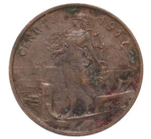 1 чентезимо 1917 года Италия — Фото №1