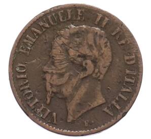 1 чентезимо 1861 года M Италия — Фото №2