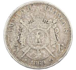 5 франков 1869 года А Франция — Фото №1