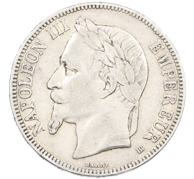 Монета 5 франков 1868 года BB Франция (Артикул: M2-91464) — Фото №2