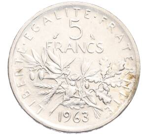 5 франков 1963 года Франция — Фото №1