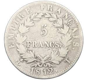 5 франков 1812 года T Франция — Фото №1
