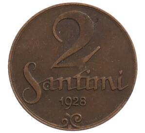 2 сантима 1928 года Латвия — Фото №1