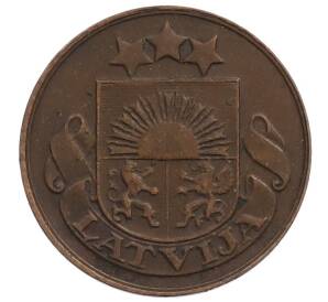 2 сантима 1928 года Латвия — Фото №2