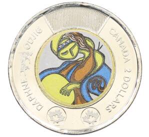 2 доллара 2025 года Канада «Народная певица Дафна Оджиг» (Цветное покрытие) — Фото №1