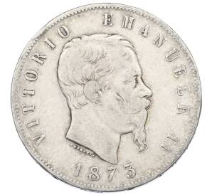 5 лир 1873 года M Италия — Фото №1