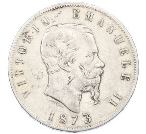 5 лир 1873 года M Италия — Фото №1