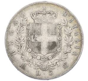 5 лир 1874 года M Италия — Фото №2