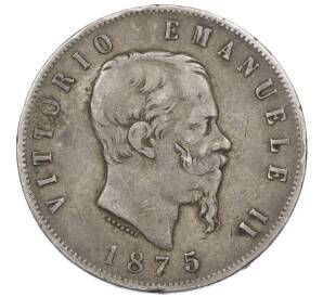 5 лир 1875 года M Италия — Фото №1
