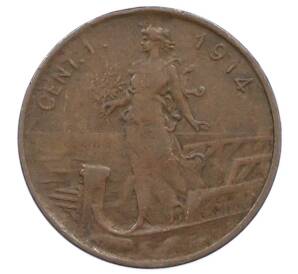 1 чентезимо 1914 года Италия